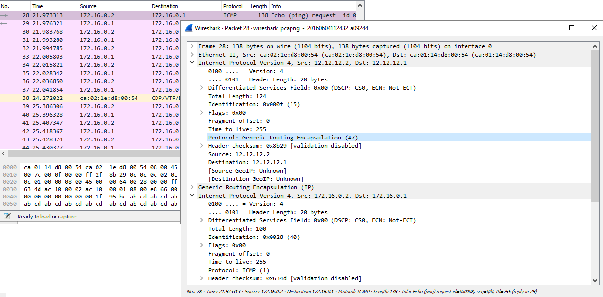 Packet Capture R2 to R1 (ping)